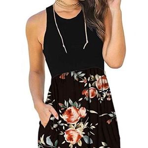 Women's Casual Floral Dress with Pockets
